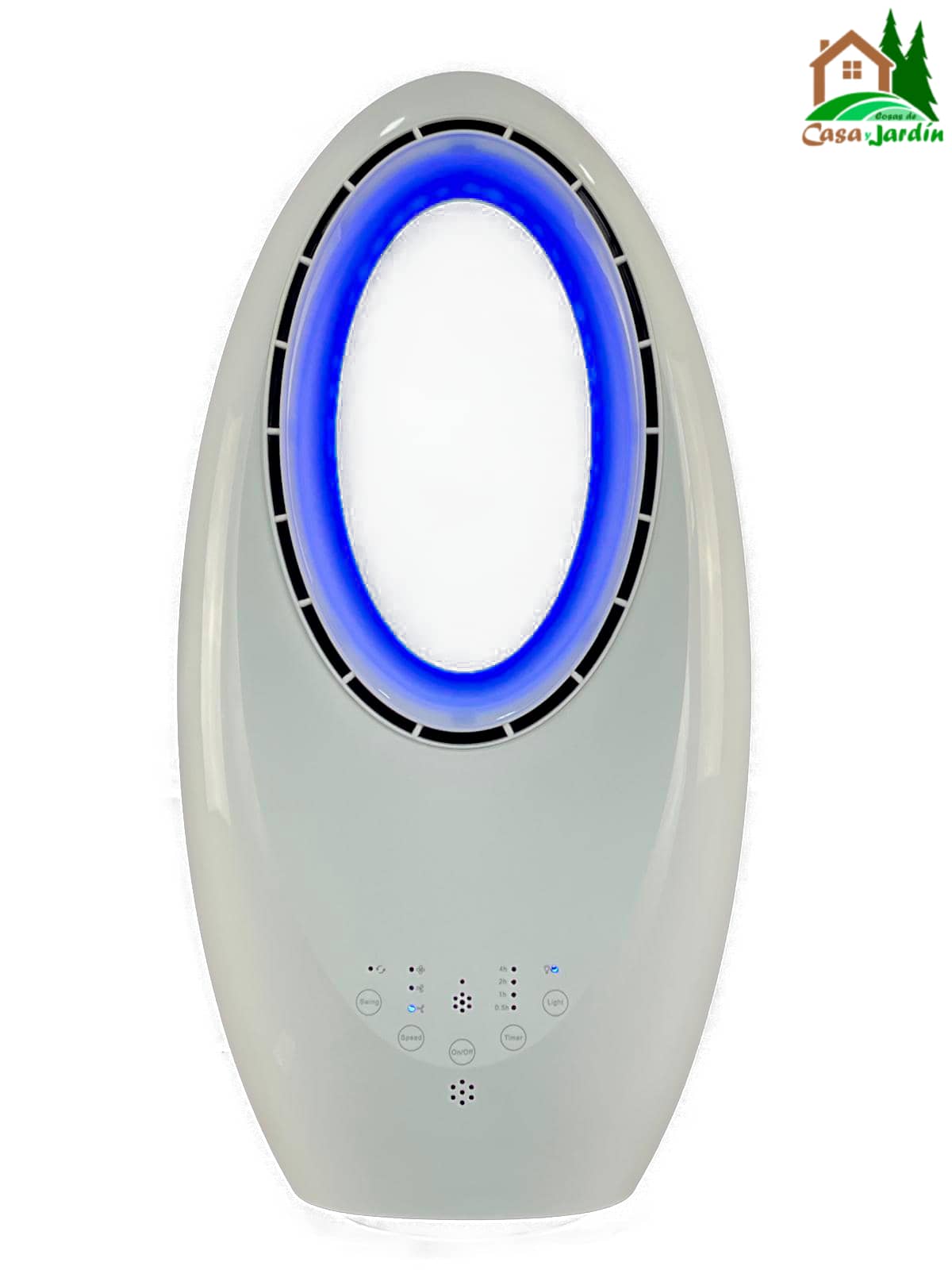 Ventilador sin aspas - vista iluminación color azul